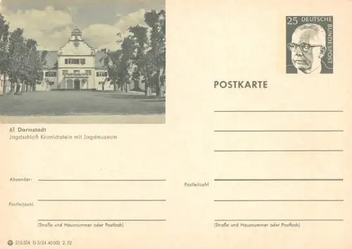 Darmstadt Ganzsache P 107 ngl 196.300