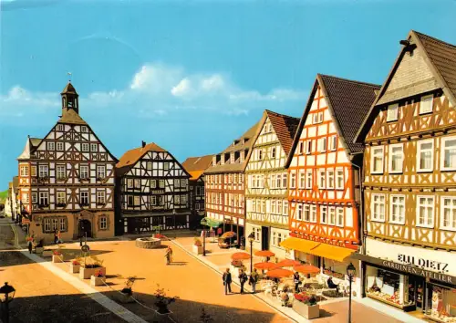Grünberg / Hessen Marktplatz mit Rathaus gl1982 196.313