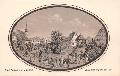 Bad Soden (Taunus) Alter Quellenpark um 1850 ngl 196.308