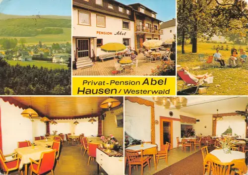Hausen / Westerwald Pension Abel Mehrbildkarte gl1984 96.309