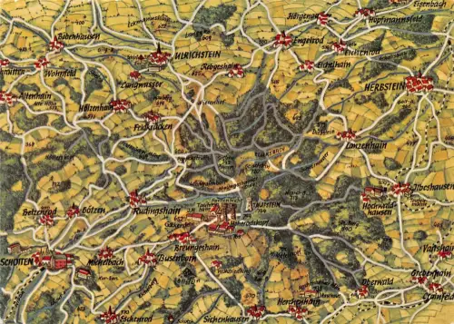 Hohenrodskopf Landkartenkarte gl1966 196.353
