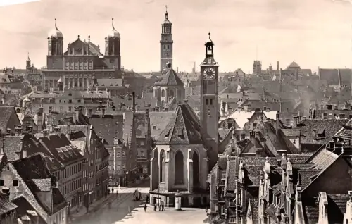 Augsburg Rathaus Perlach und St. jacob gl1955 196.364