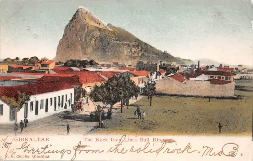 Gibraltar The Rock from Linea Bull Ring gl1906 196.449