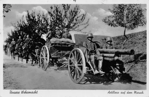 Wehrmacht Artillerie auf dem Marsch gl1938 196.462