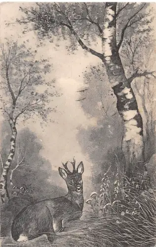 Tiere Reh Künstlerkarte sign. gl1913 196.475