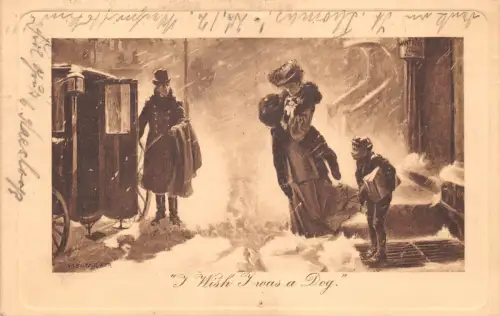 Thematik I Wish I was a Dog England Künstlerkarte gl1909 196.490