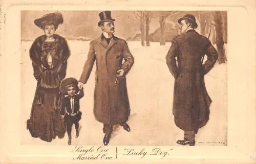 Thematik Single one Married one England Künstlerkarte gl1910 196.492