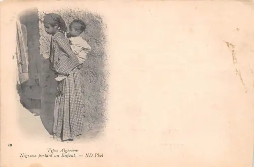 Algerien Types Nigresse portaut un Enfant gl1901 196.501