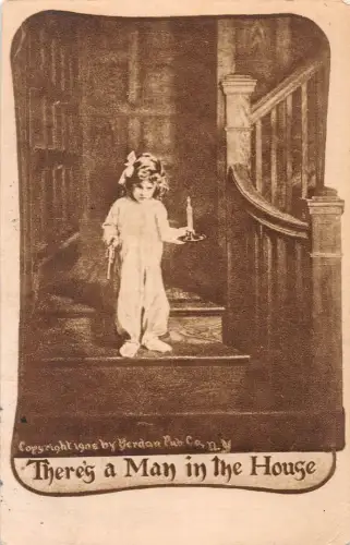 Thematik Theres a Man in the House USA Künstlerkarte gl1909 196.498