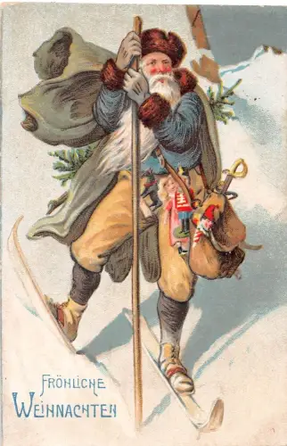Weihnachtsmann Prägekarte gl1908 196.553