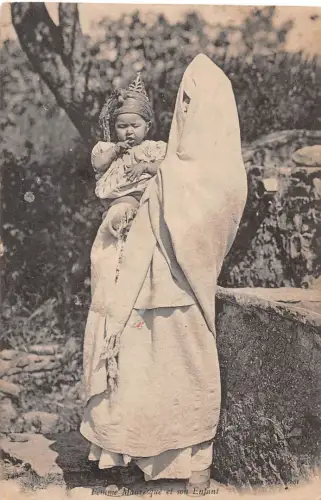 Afrika Femme Mauresque et son Enfant gl 196.534