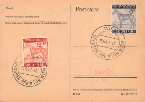 Österreich Sonderstempel Grosser Preis von Wien ngl15.8.43 196.654