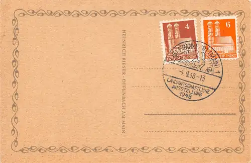 Frankfurt (Main) Sonderstempel Landw. Ausstellung 1948 ngl 196.685