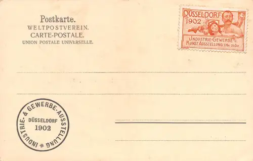 Düsseldorf Vignette Ausstellung 1902 auf Ausstellungskarte ngl 196.695
