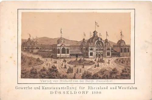Düsseldorf Karte Gewerbe- und Kunstausstellung 1880 ngl 196.707