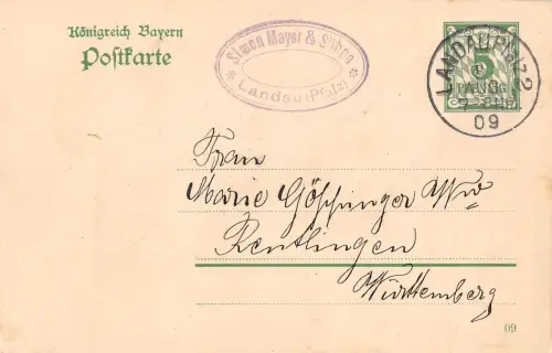 Landau (Pfalz) GA Bayern Fa. Simon Mayer & Söhne gl1909 196.709