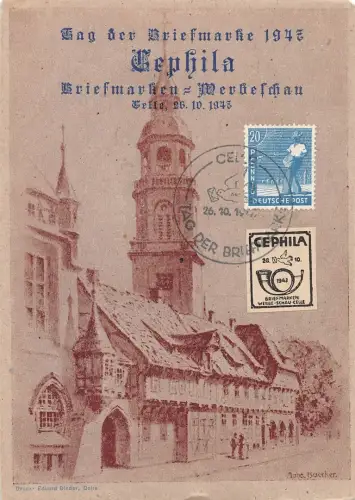 Celle Cephila 1947 Tag der Briefmarke ngl 196.717