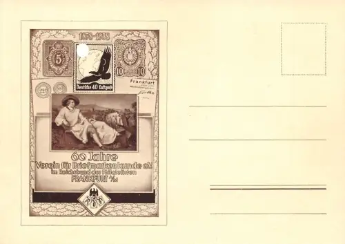 Frankfurt (Main) Postkarte 60Jahre Verein für Briefmarkenfreunde ngl 196.674