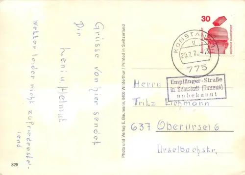 Stierstadt Stempel der Post Empfänger-Straße… gl 196.669