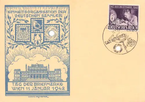 Karte Tag der Briefmarke Wien 11. Januar 1942 ngl 196.642
