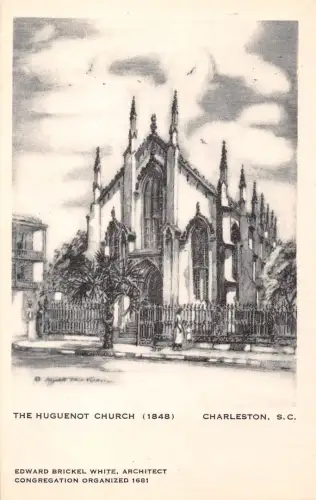 USA Charleston The Huguenot Church, Künstlerkarte ngl 196.741