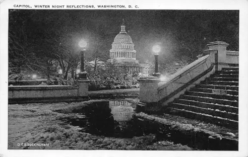 USA Washington D.C. Capitol Winter Night Reflections ngl 196.760