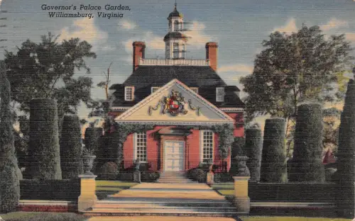 USA Wiliamsburg, VA. Gouvernor`sPalace Garden gl1948 196.804