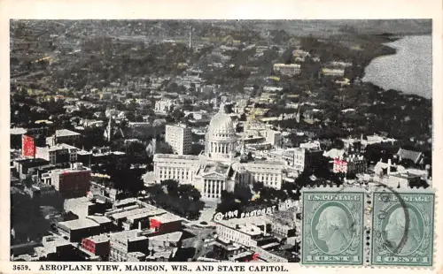 USA Madison, Wis. Aeroplane View gl 196.800