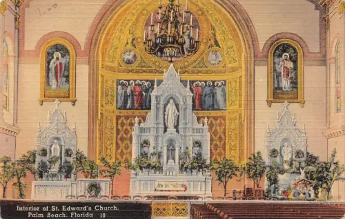 USA Palm Beach, Florida, Interior of St. Edward`s Church gl1943 196.798