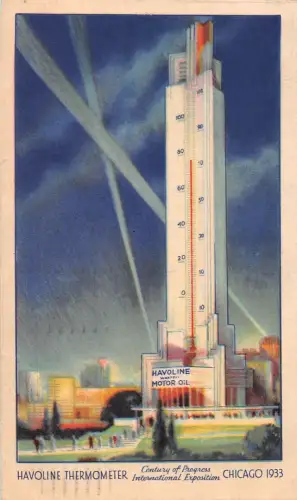 USA Chicago, Ill. Exposition 1933 Havoline Thermometer gl1933 196.807
