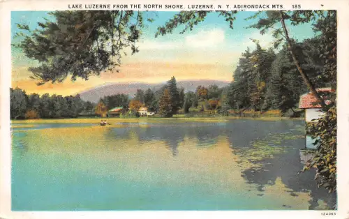 USA Luzerne, N.Y. Lake Luzerne from the North Shore gl1931 196.816