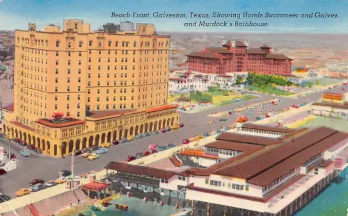 USA Galveston, Texas, Showing Hotels Buccaneer and Galvez gl1959 196.826