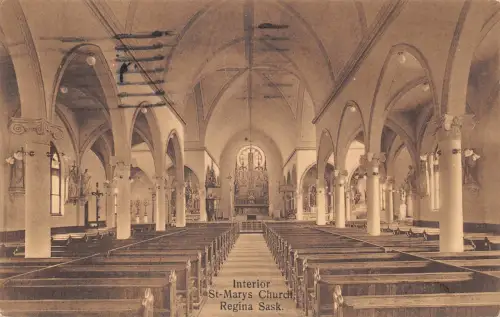 Canada Resina Sask., Interior St.Marys Church gl1931 196.880