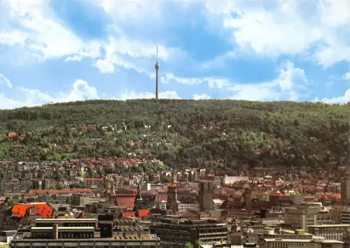 Stuttgart Blick über die Stadt zum Fernsehturm ngl 196.918