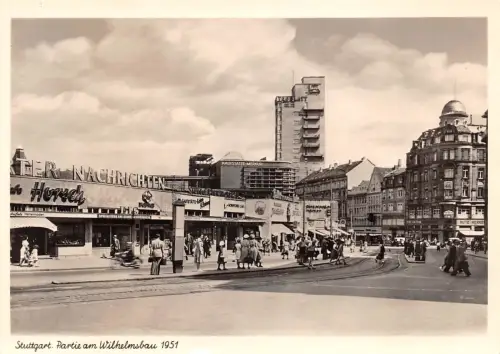 Stuttgart Partie am Wilhelmsbau 1951 ngl 196.912