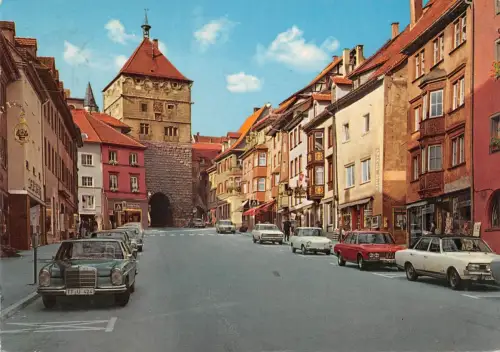Rottweil am Neckar Hauptstraße mit Schwarzem Tor gl1974 196.941