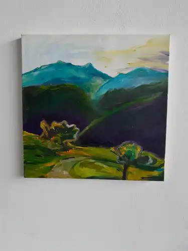 H621-Landschaftsbild-Öl auf Leinen-Ölbild-Ölgemälde-Gemälde-Johann Marsteurer
