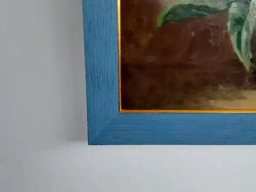 H638-Stillleben-Blumenbild-Öl auf Holz-Ölbild-Ölgemälde-gerahmt-Bild-Gemälde-