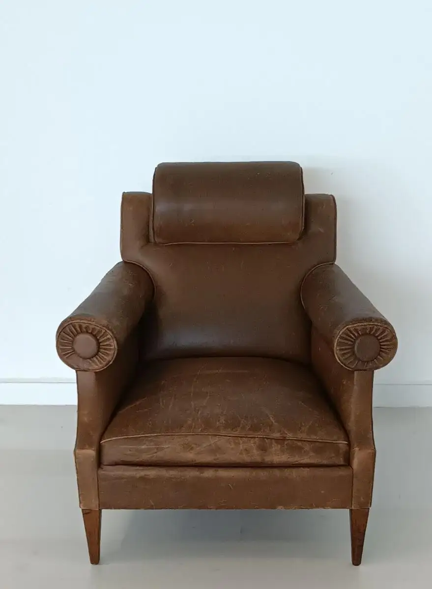 H61274-Clubsessel-Fauteuil-Armlehnensessel-Lederfauteuil-Fernsehsessel-Lederstuh 0