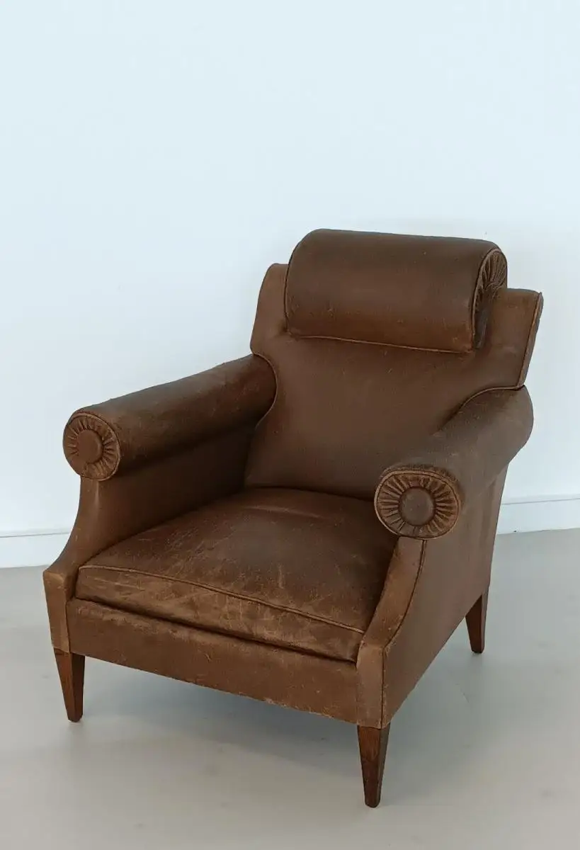 H61274-Clubsessel-Fauteuil-Armlehnensessel-Lederfauteuil-Fernsehsessel-Lederstuh 3