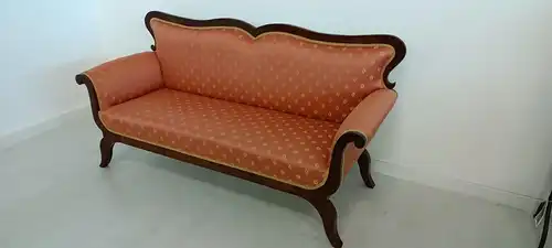 H61240-Biedermeier-Garnitur-Sessel-Fauteuil-Sofa-Sitzmöbel-Biedermeier-Original