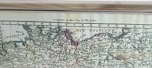 H462-Landkarte-Druck-alt-Deutsche Reich-1780-gerahmt-hinter Glas-