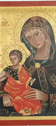 H436-Ikone-Madre della Consolazione-Heiligenbild-Gemälde-Bild-gerahmt-