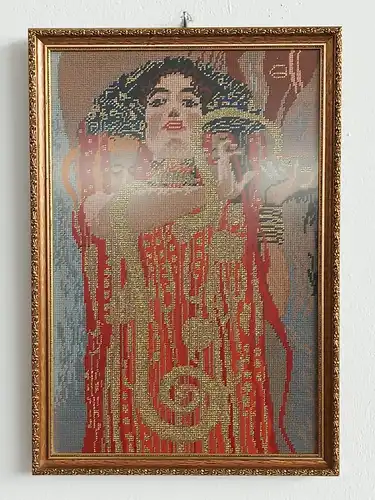 H218-Gobelin-Bild-Gemälde-Klimt Motiv-Gobelinbild-Stickerei-gesticktes Bild-