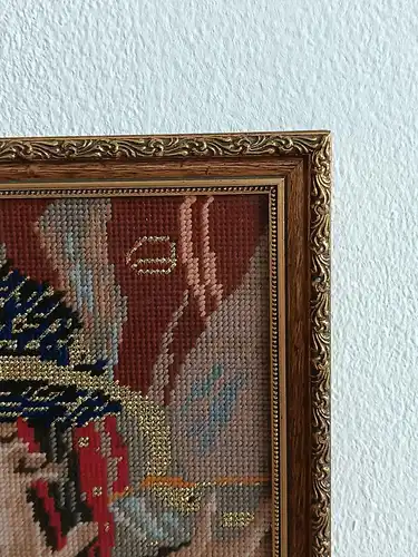 H218-Gobelin-Bild-Gemälde-Klimt Motiv-Gobelinbild-Stickerei-gesticktes Bild-