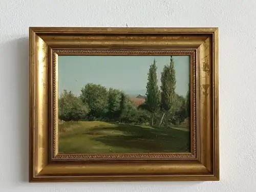 H246-Landschaftsbild-Öl auf Holz-Gemälde-Bild-Ölbild-signiert-gerahmt-