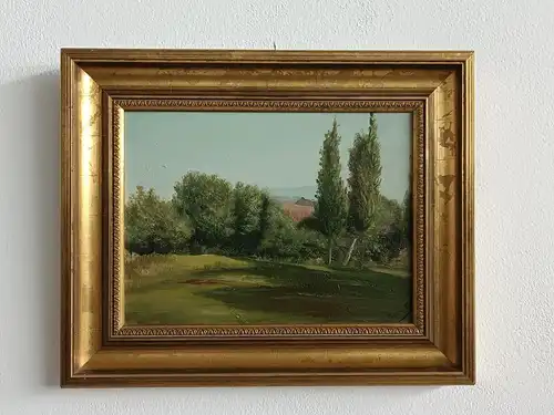 H246-Landschaftsbild-Öl auf Holz-Gemälde-Bild-Ölbild-signiert-gerahmt-