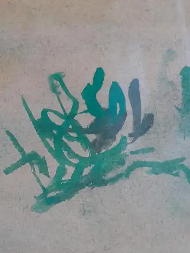 H298-Landschaftsbild-Gemälde-Bild-Aquarell-Felsen-signiert-gerahmt-Passepartout-
