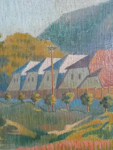 H333-Landschaftsbild-Öl auf Leinen-Gemälde-Bild-Ölbild