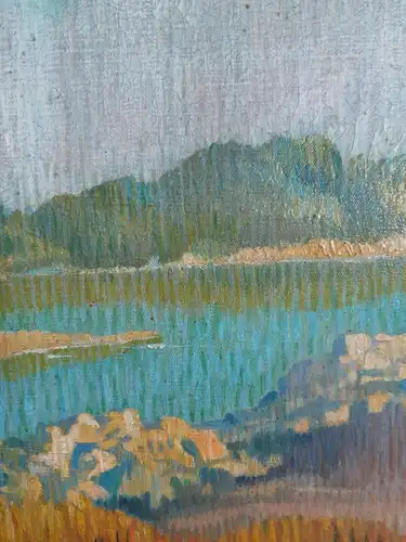H333-Landschaftsbild-Öl auf Leinen-Gemälde-Bild-Ölbild